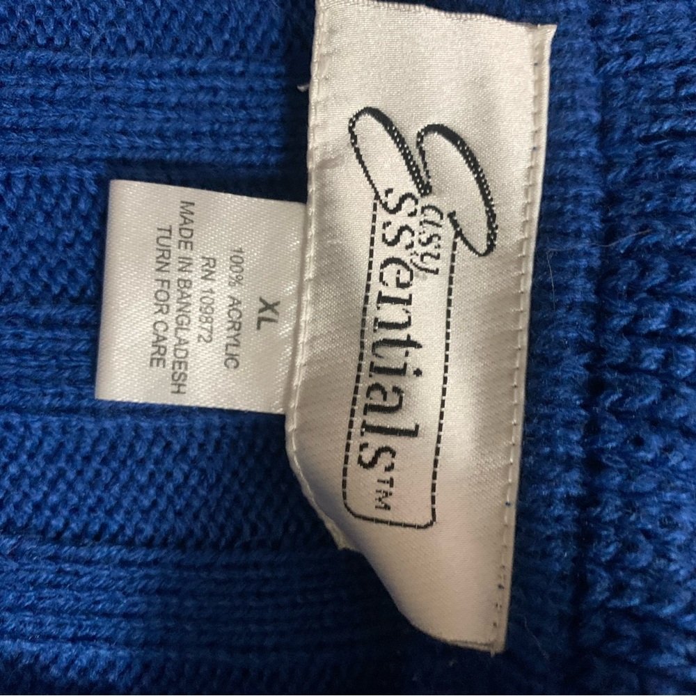 Essentials Royal Blue Ruffled Cardigan - Picture 5 of 5